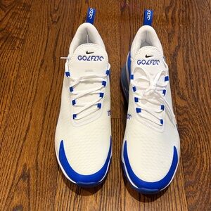 Nike White and Blue GOLF 270 Sneakers